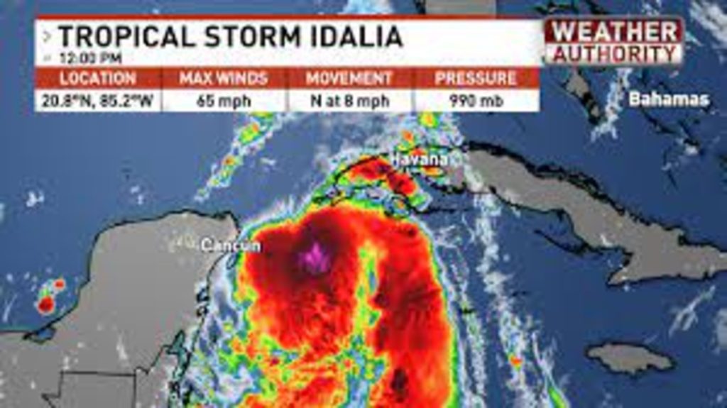 Tropical Storm Idalia Expected